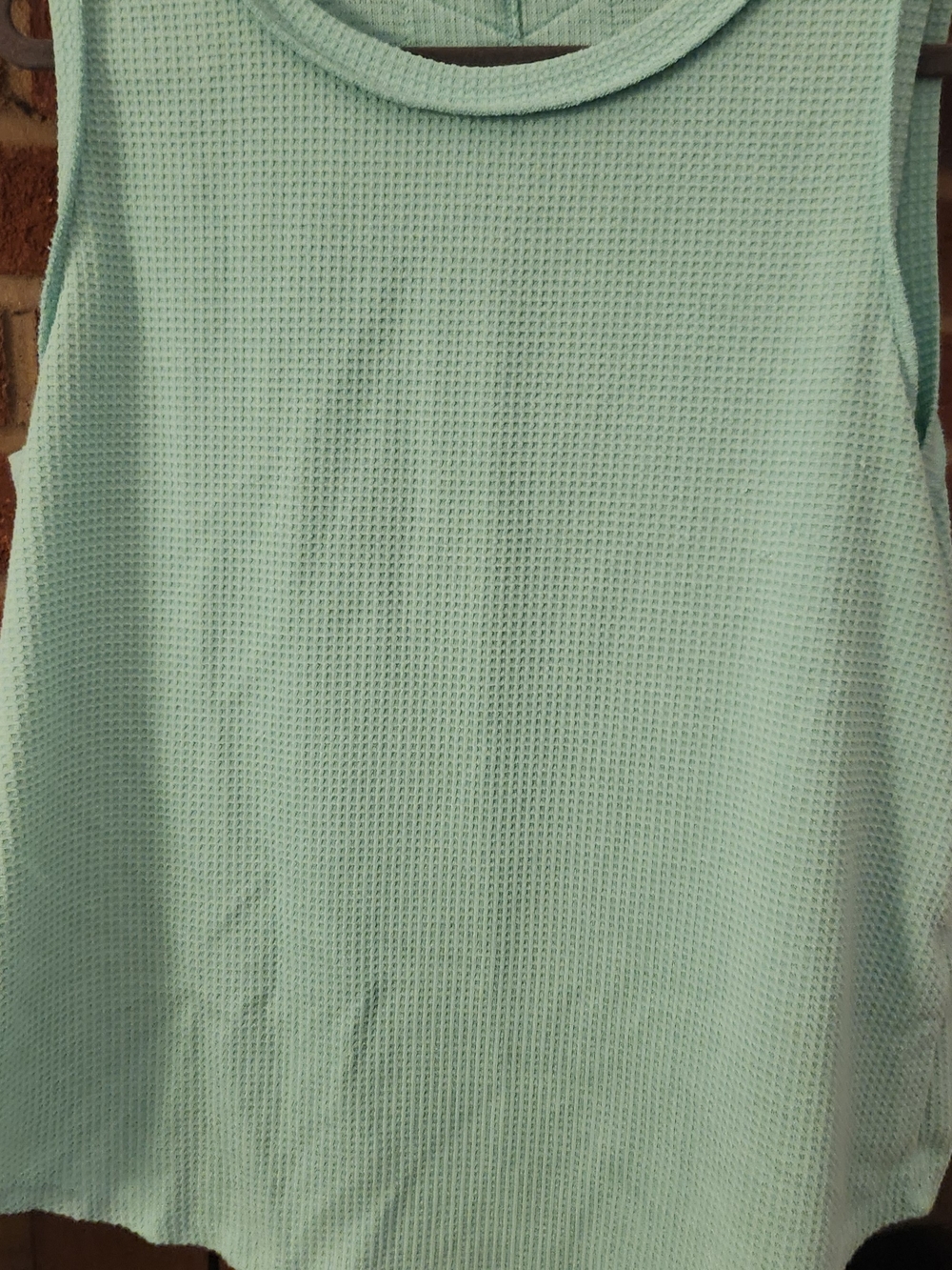 ANDREE BY UNIT Mint Waffle Knit Sleeveless Tank